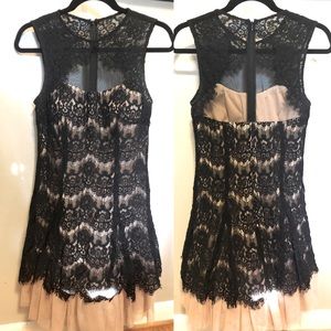 Black lace cocktail dress